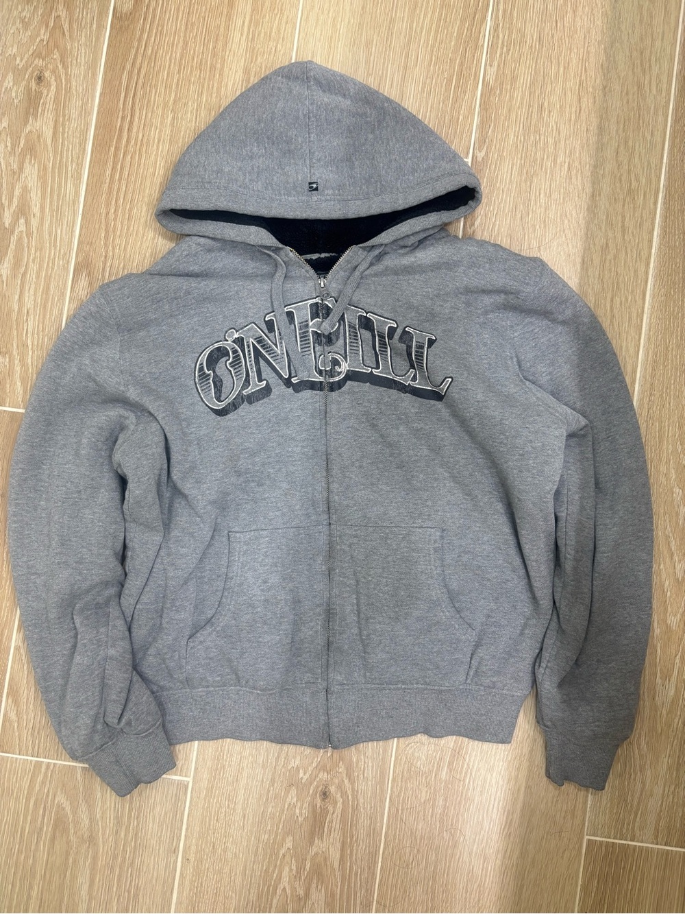 O'Neill Men's Heather Gray Full-Zip Hoodie with Logo